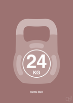 plakat: kettle bell 24 kg - plum-Fitness-A1two3
