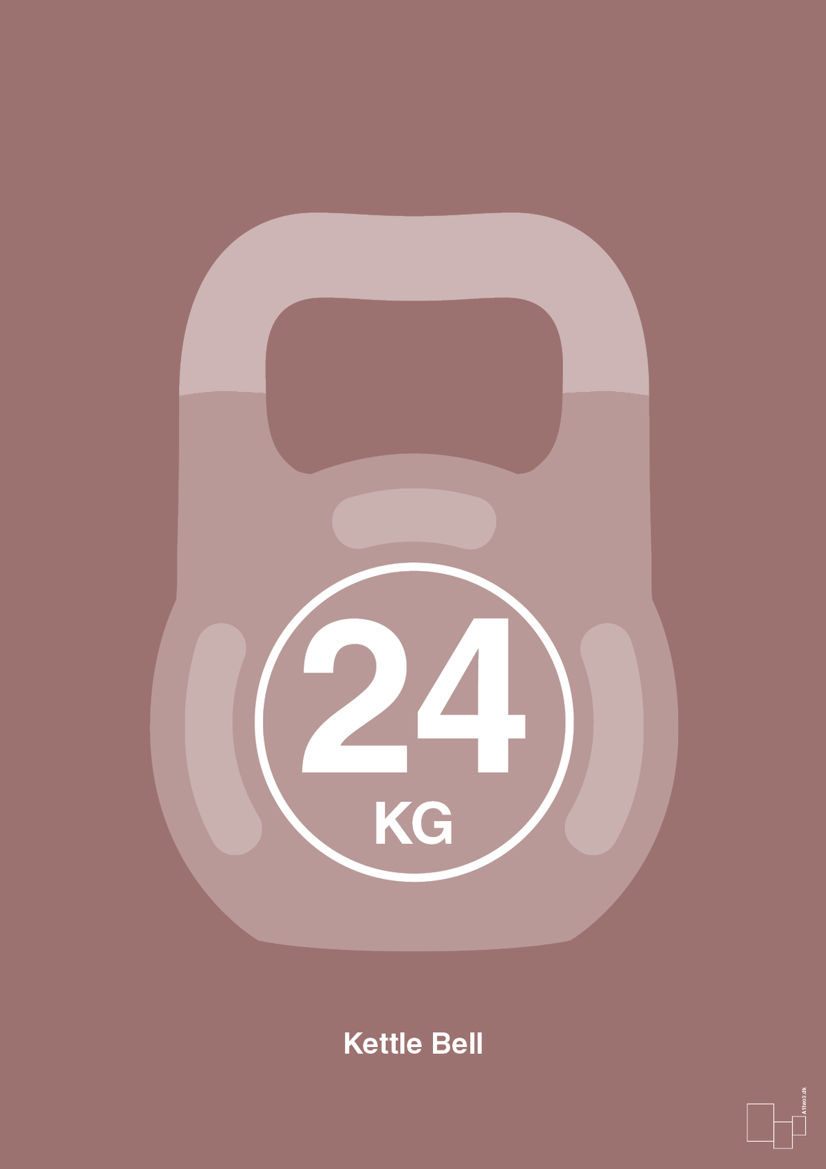 plakat: kettle bell 24 kg - plum-Fitness-A1two3