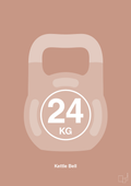 plakat: kettle bell 24 kg - powder-Fitness-A1two3
