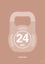 plakat: kettle bell 24 kg - powder-Fitness-A1two3