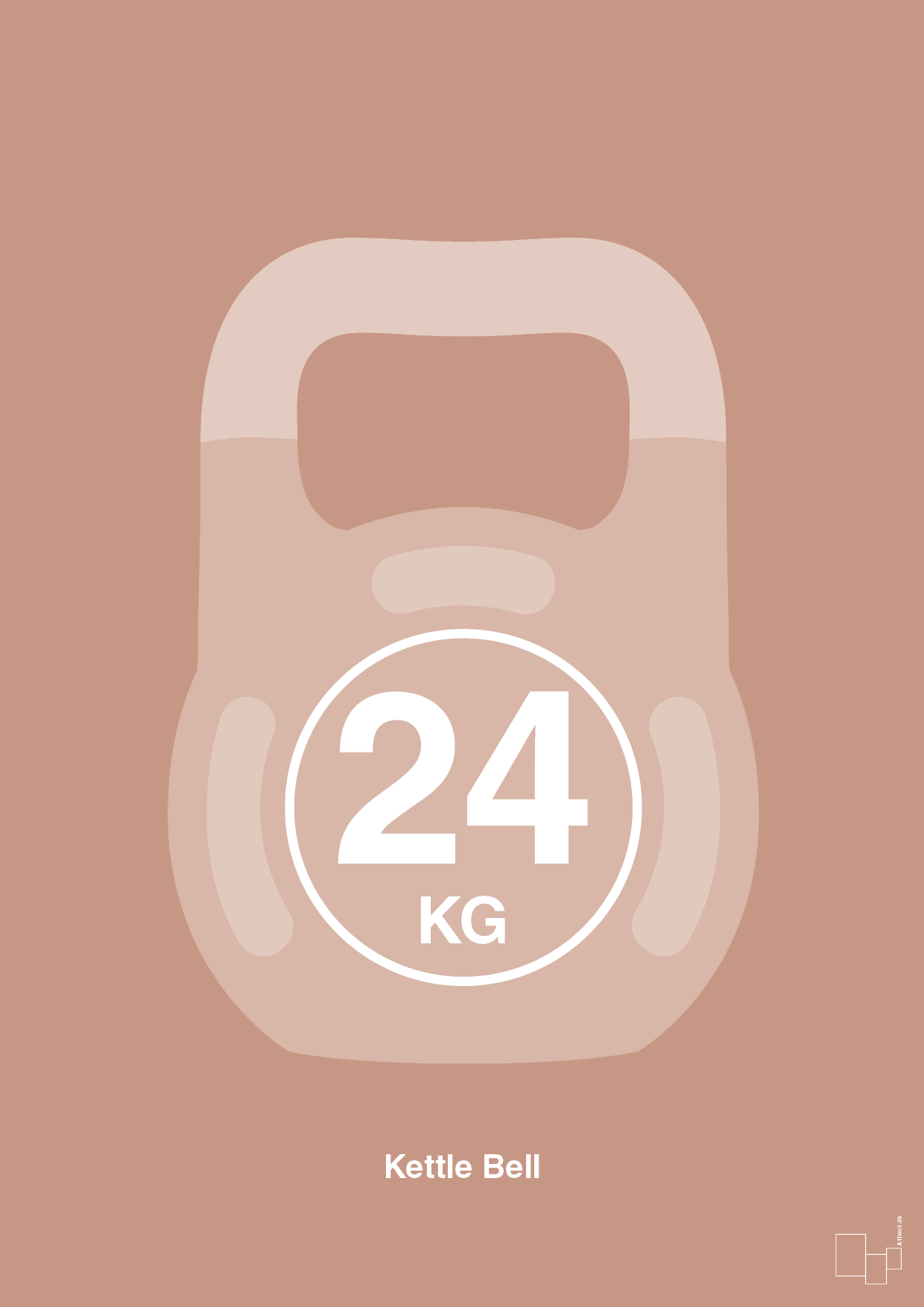 plakat: kettle bell 24 kg - powder-Fitness-A1two3