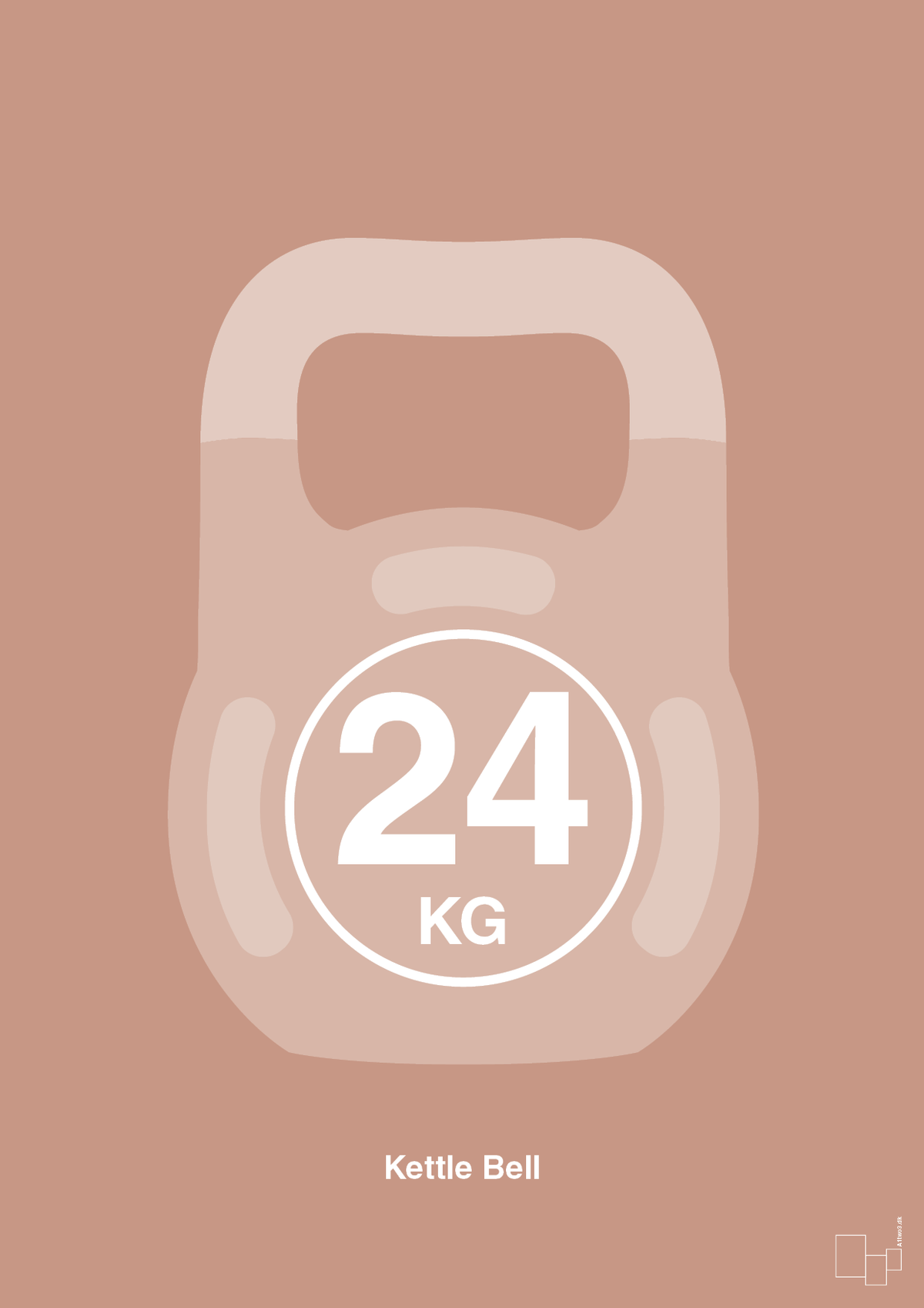 plakat: kettle bell 24 kg - powder-Fitness-A1two3