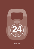 plakat: kettle bell 24 kg - red pepper-Fitness-A1two3