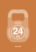 plakat: kettle bell 24 kg - rumba orange-Fitness-A1two3