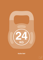 plakat: kettle bell 24 kg - rumba orange-Fitness-A1two3