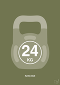 plakat: kettle bell 24 kg - secret meadow-Fitness-A1two3