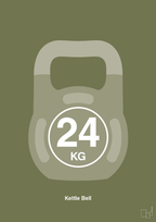 plakat: kettle bell 24 kg - secret meadow-Fitness-A1two3
