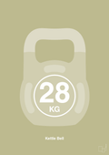 plakat: kettle bell 28 kg - back to nature-Fitness-A1two3