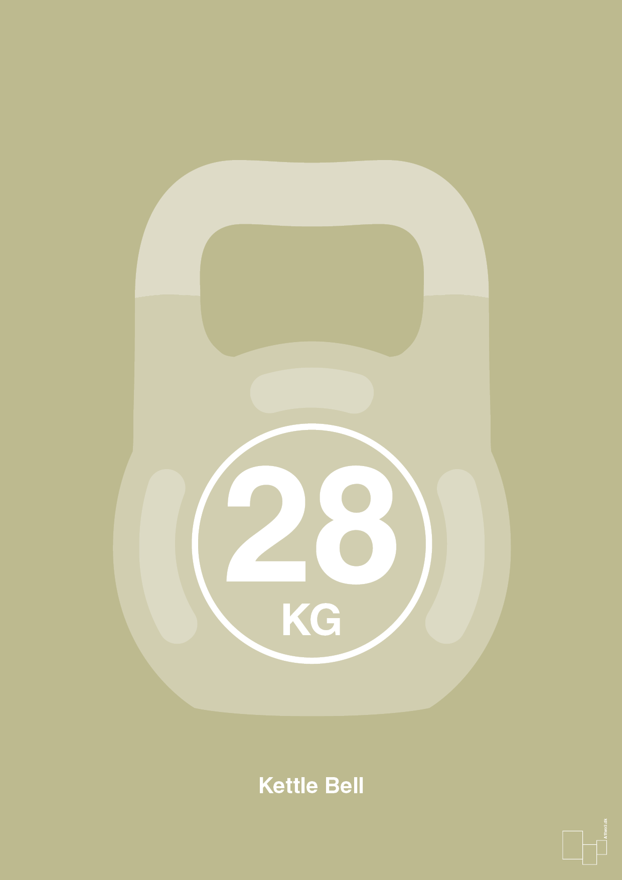 plakat: kettle bell 28 kg - back to nature-Fitness-A1two3