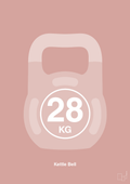 plakat: kettle bell 28 kg - bubble shell-Fitness-A1two3