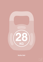 plakat: kettle bell 28 kg - bubble shell-Fitness-A1two3