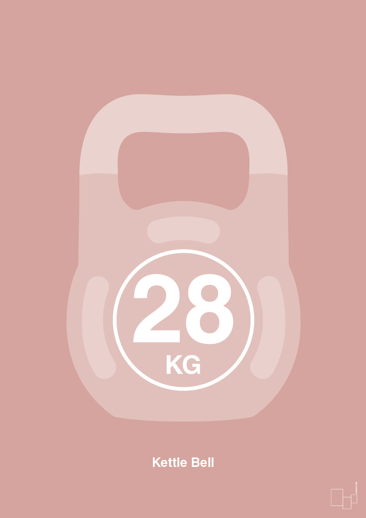 plakat: kettle bell 28 kg - bubble shell-Fitness-A1two3