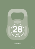 plakat: kettle bell 28 kg - jade-Fitness-A1two3