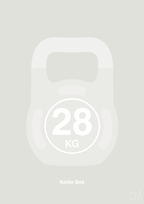 plakat: kettle bell 28 kg - painters white-Fitness-A1two3
