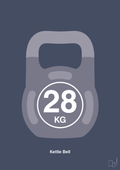 Kettle bell 28 kg - petrol-Fitness-A1two3