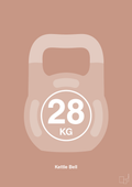 plakat: kettle bell 28 kg - powder-Fitness-A1two3
