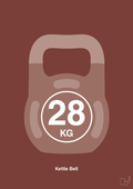 plakat: kettle bell 28 kg - red pepper-Fitness-A1two3