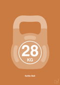 plakat: kettle bell 28 kg - rumba orange-Fitness-A1two3