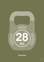 plakat: kettle bell 28 kg - secret meadow-Fitness-A1two3