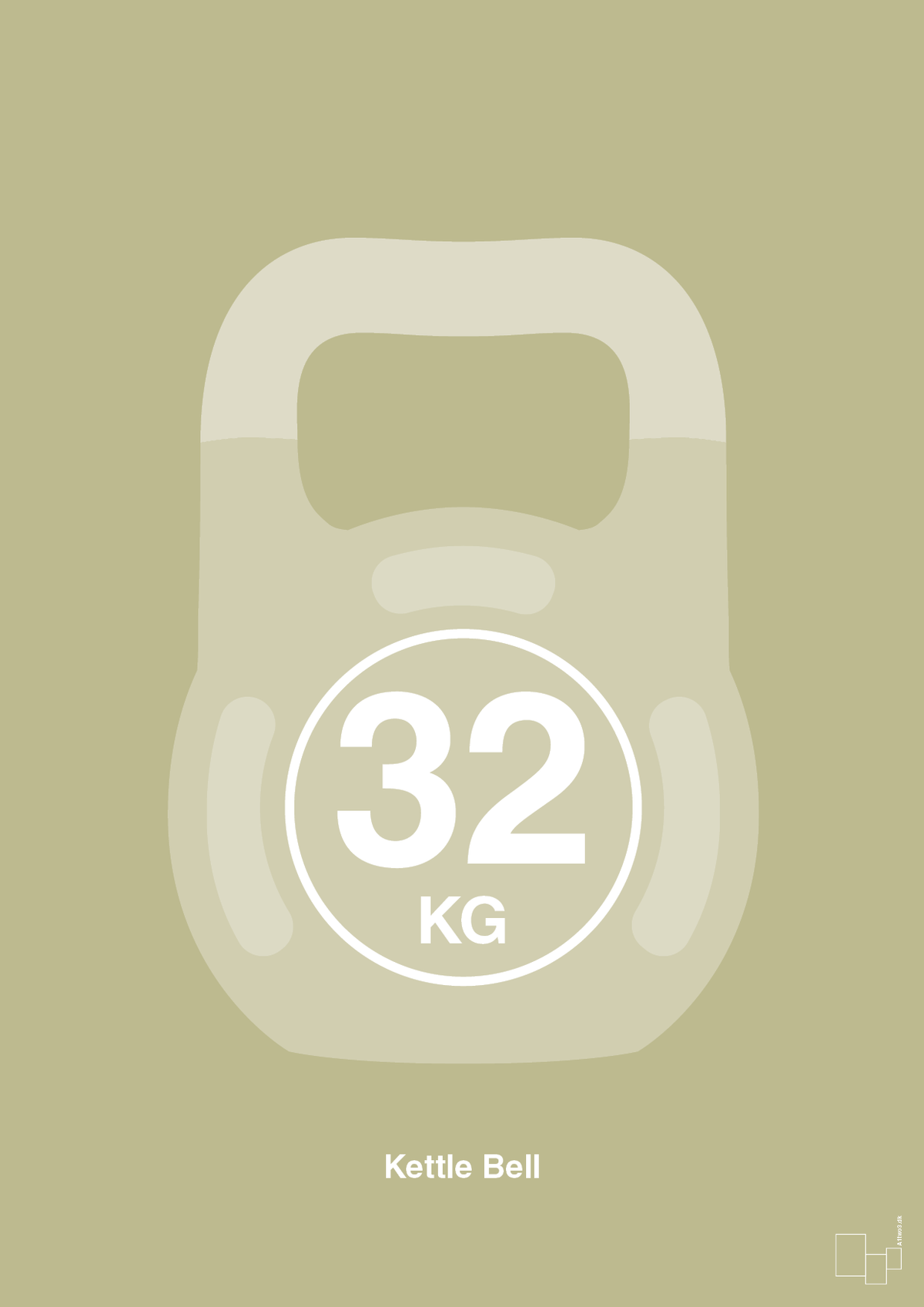 plakat: kettle bell 32 kg - back to nature-Fitness-A1two3