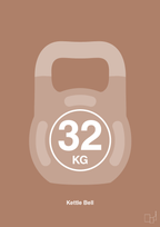 plakat: kettle bell 32 kg - cider spice-Fitness-A1two3