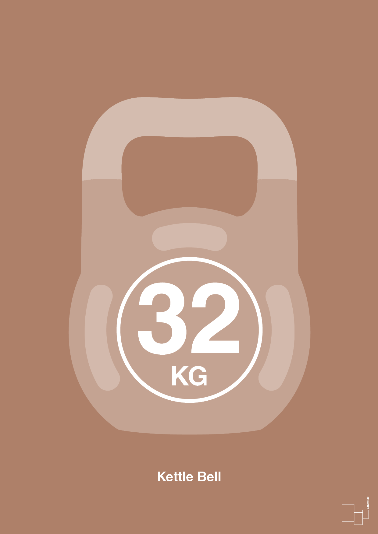 plakat: kettle bell 32 kg - cider spice-Fitness-A1two3