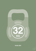 plakat: kettle bell 32 kg - jade-Fitness-A1two3
