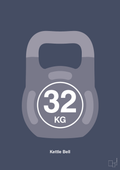 Kettle bell 32 kg - petrol-Fitness-A1two3