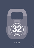 Kettle bell 32 kg - petrol-Fitness-A1two3