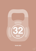 plakat: kettle bell 32 kg - powder-Fitness-A1two3