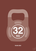 plakat: kettle bell 32 kg - red pepper-Fitness-A1two3