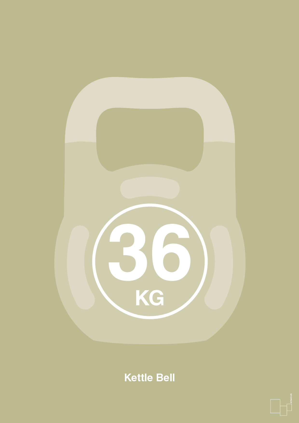 plakat: kettle bell 36 kg - back to nature-Fitness-A1two3