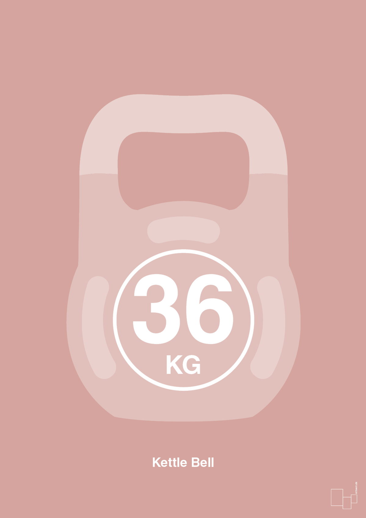 plakat: kettle bell 36 kg - bubble shell-Fitness-A1two3