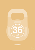 plakat: kettle bell 36 kg - charismatic-Fitness-A1two3