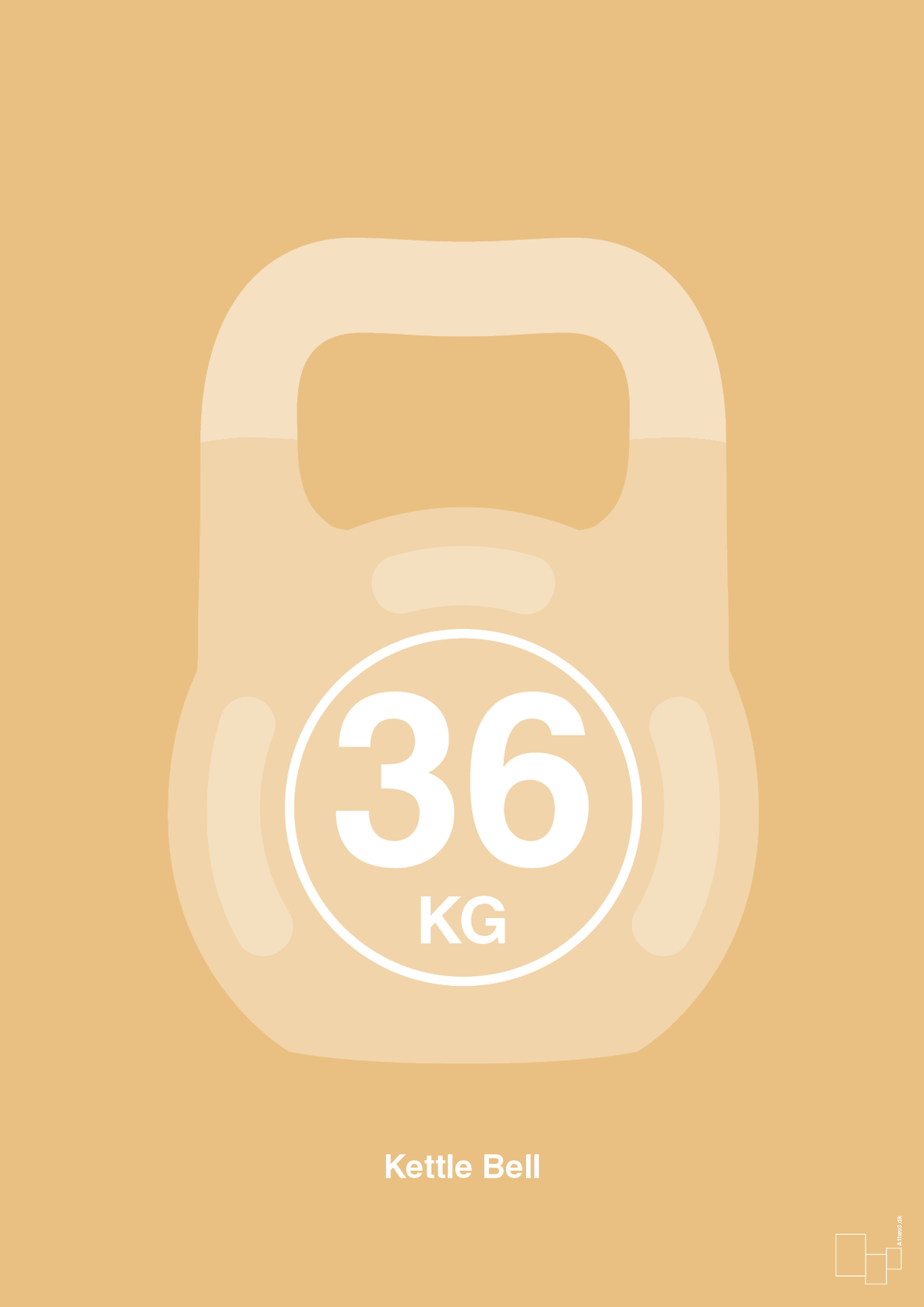 plakat: kettle bell 36 kg - charismatic-Fitness-A1two3