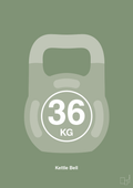 plakat: kettle bell 36 kg - jade-Fitness-A1two3