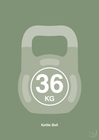 plakat: kettle bell 36 kg - jade-Fitness-A1two3