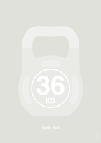 plakat: kettle bell 36 kg - painters white-Fitness-A1two3