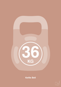 plakat: kettle bell 36 kg - powder-Fitness-A1two3