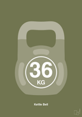 plakat: kettle bell 36 kg - secret meadow-Fitness-A1two3