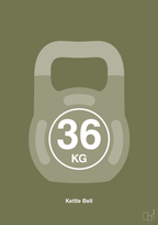 plakat: kettle bell 36 kg - secret meadow-Fitness-A1two3