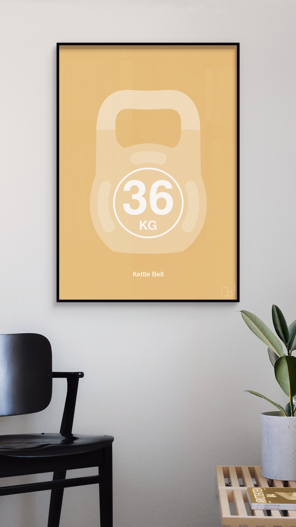 plakat: kettle bell 36 kg - plum-Fitness-A1two3