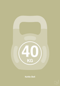 plakat: kettle bell 40 kg - back to nature-Fitness-A1two3