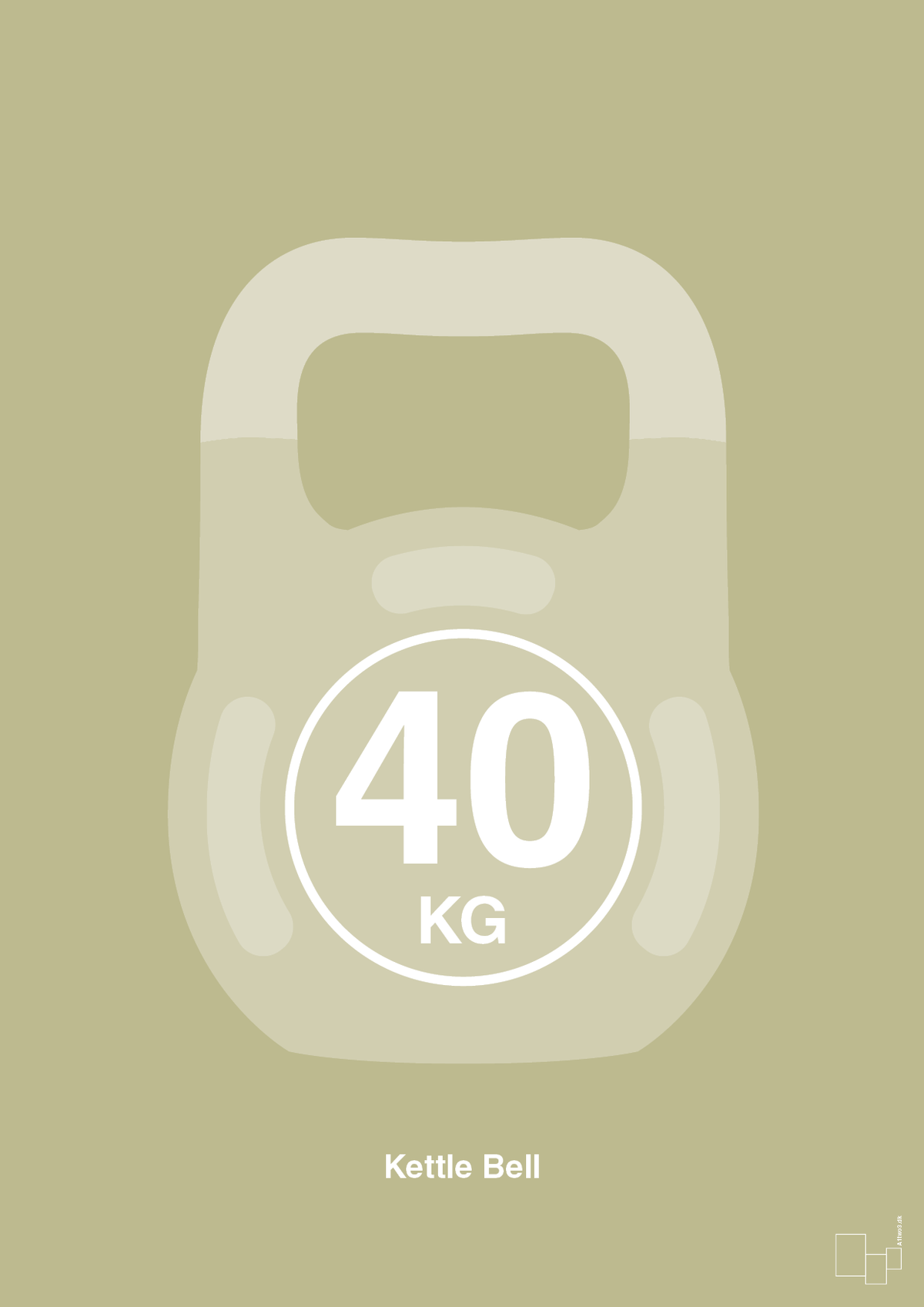 plakat: kettle bell 40 kg - back to nature-Fitness-A1two3