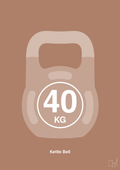 plakat: kettle bell 40 kg - cider spice-Fitness-A1two3