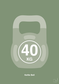 plakat: kettle bell 40 kg - jade-Fitness-A1two3