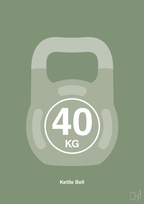 plakat: kettle bell 40 kg - jade-Fitness-A1two3
