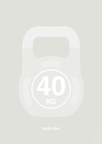 plakat: kettle bell 40 kg - painters white-Fitness-A1two3
