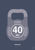 Kettle bell 40 kg - petrol-Fitness-A1two3