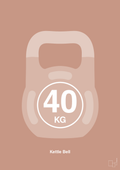 plakat: kettle bell 40 kg - powder-Fitness-A1two3